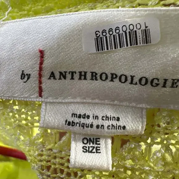 Anthropologie Serenity Neon Lime Green Open Knit Long Cardigan Sweater - Picture 6 of 6